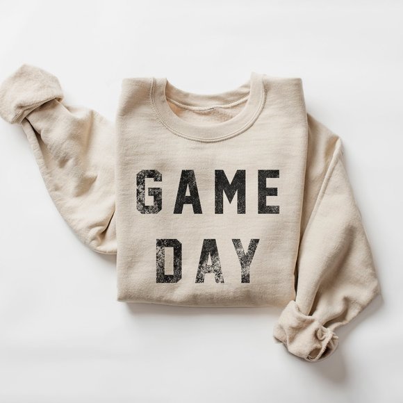 Aurlex Tees Tops - Game Day Sand Sweatshirt - Super Bowl Sunday Tailgate Unisex Football Sweater